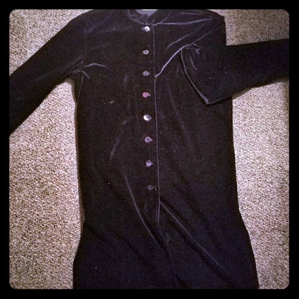CHICO Velvet Cardigan Sweater Size 0 (XS-SMALL)